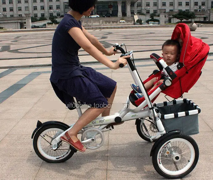 Bicicleta Dobrável 3 Velocidade Ampliar &amp; Confortável Carrinho De Bebê ...
