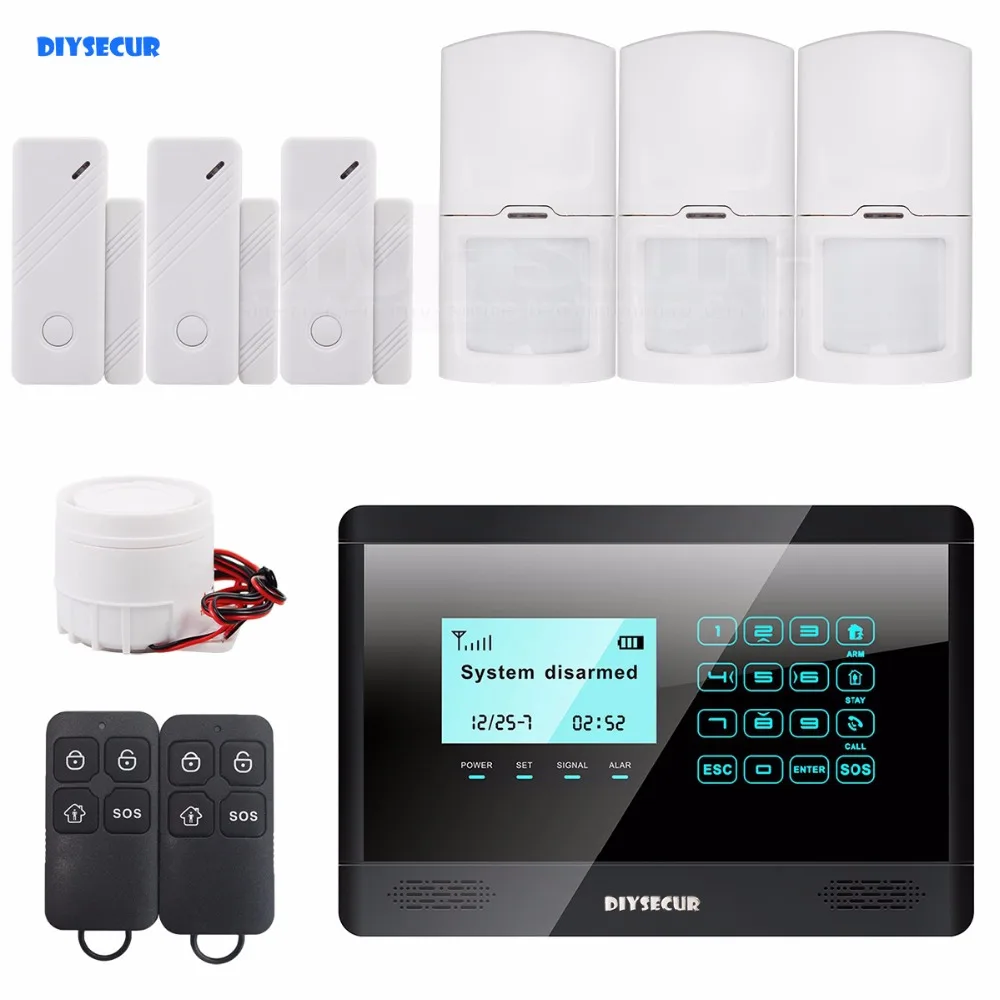 

Touch keyboard wireless GSM SMS automatic dialing smart home security alarm system liquid crystal 850 / 900 / 1800 / m2bx 1900MH