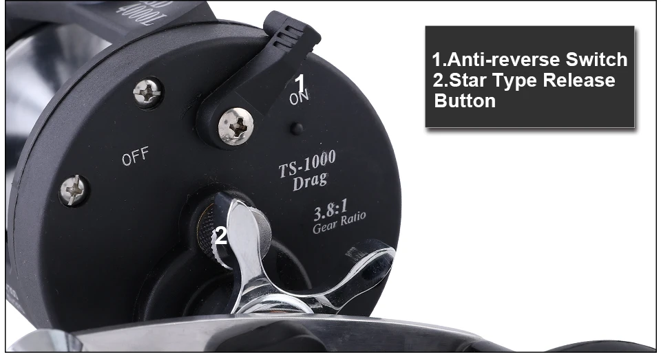 GLUREE Trolling Reel Fishing 3.81 3BB TSSD 3000 4000M Black Right Hand Casting Sea Fishing Reel Saltwater Baitcasting Reel Coil (17)