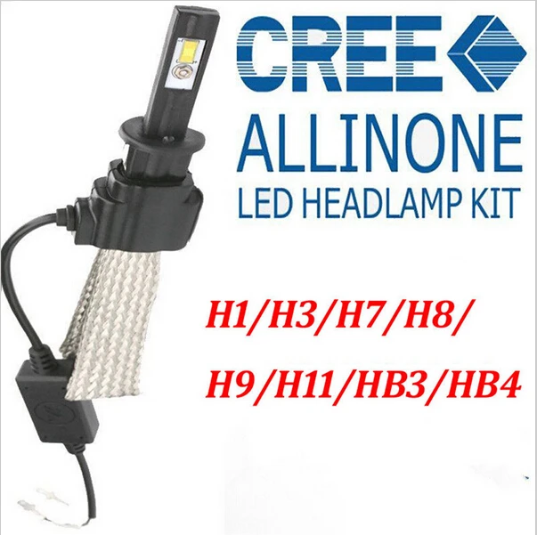 

1Set H1 H7 H8/H9/H11 9005 HB3 H4 9006 HB2 40w 3200lm Car LED Headlight Kit H/L Dual Beam H7 H11 9005 9006 9012 H1 H3 single beam