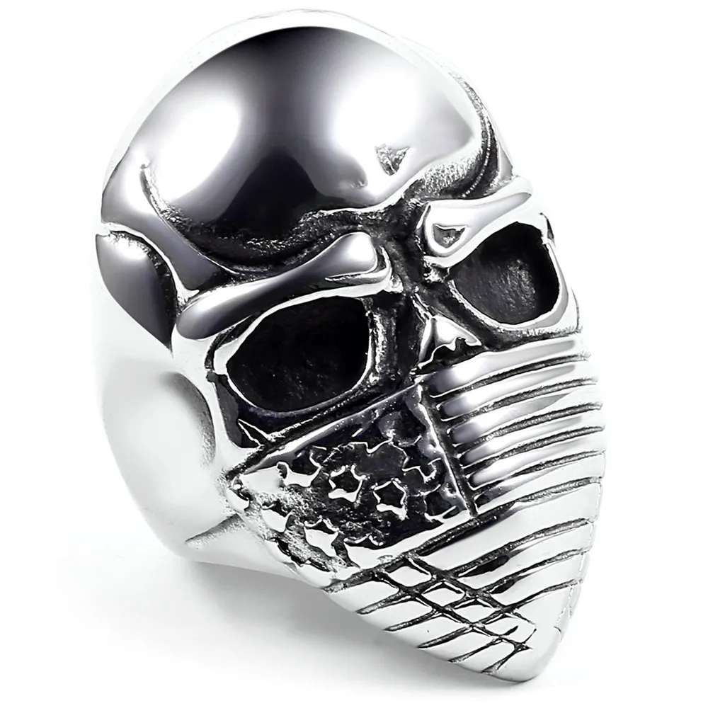 США человека в стиле панк кольца с черепом для браслет для мужчин Оригинальное кольцо дропшиппинг