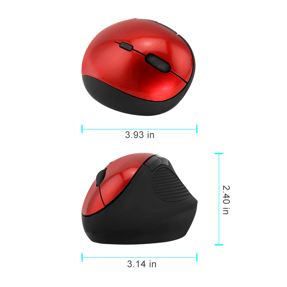 Беспроводная мышь, эргономичная Вертикальная мышь, оптические мыши, 1000-1200-1600 dpi, Исцеляющие запястья, Игровые Мыши для компьютера, геймера