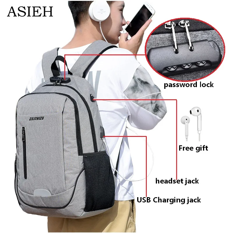 2018 nueva mochila informal anti-robo contraseña moda Niño niña mochila escolar impermeable USB carga viaje mochila escolar 2018 nueva mochila informal anti-robo contraseña moda Niño niña mochila escolar impermeable USB carga viaje mochila escolar