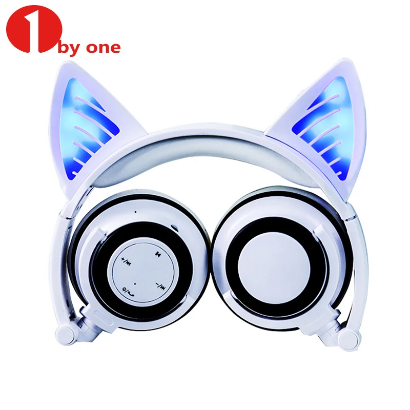 Wireless Bluetooth Cat Ear Headphones Flashing Glowing LED Light Headphone Stereo Headset Earphone Gift for Girls Kids Gaming |