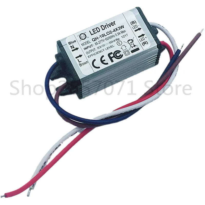 

IP65 10W AC85-277V LED Driver 2-4x3W 600mA DC6-13V LED Power Supply Constant Current Ceiling Lamp