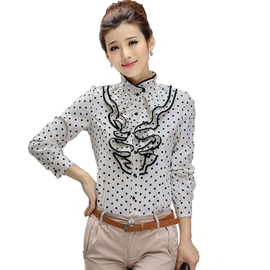 Online Buy Wholesale ruffle front blouse from China ruffle