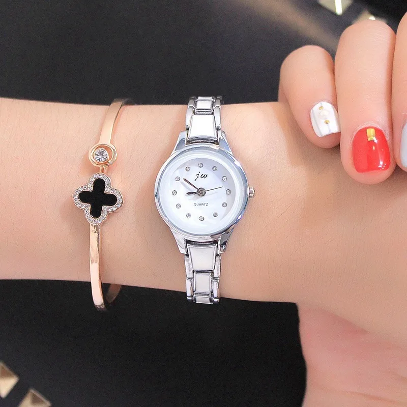 Модные брендовые женские часы Jw, наручные часы с кристаллами из сплава, женские часы в подарок, золотые Роскошные Кварцевые часы, женские часы