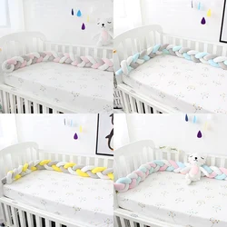 Baby Bumper Mixed Color Weaving Plush Cushion Baby Crib Protector For Newborns Baby Room Decor Crotch To the Cot Length 200cm Baby Bumper Mixed Color Weaving Plush Cushion Baby Crib Protector For Newborns Baby Room Decor Crotch To the Cot Length 200cm