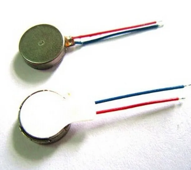 100 x Pancake Vibrating Cell Phone Pager 3V Coin Motor length 12mm thickness 2.7mm Free shipping