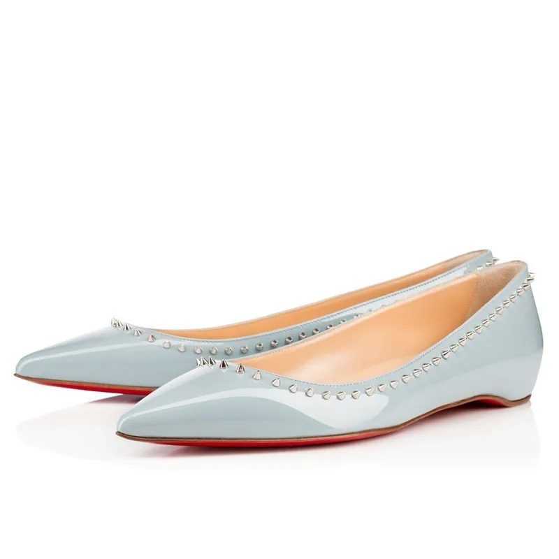 blue bottom flats