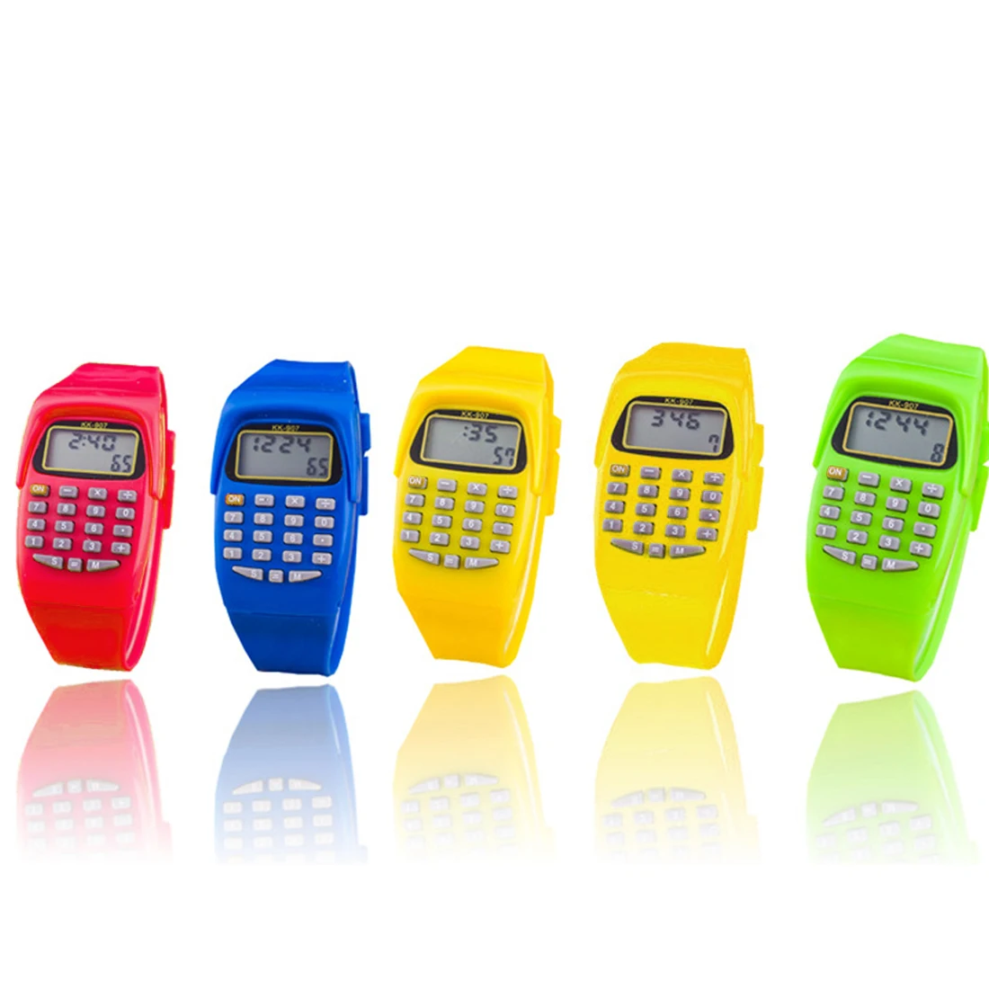 Multifunction حساب الأزياء حاسبة رقمية مع وظيفة عارضة سيليكون led ووتش الرياضة للأطفال الأطفال