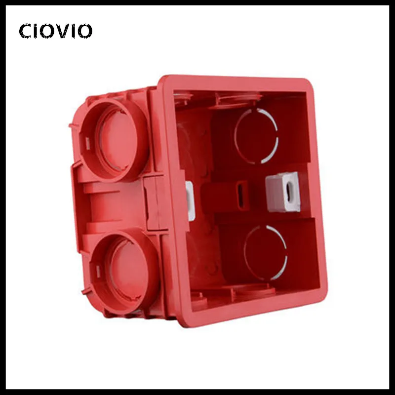 Adjustable Mounting Box Internal Cassette 86mm83mm50mm For 86 Type Switch and Socket White  Red