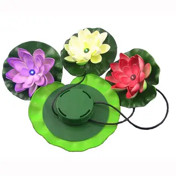 

Outdoor Solar Power Energy Lotus Light LED Floating Flower Lamp Night Light For Pool Pond Garden