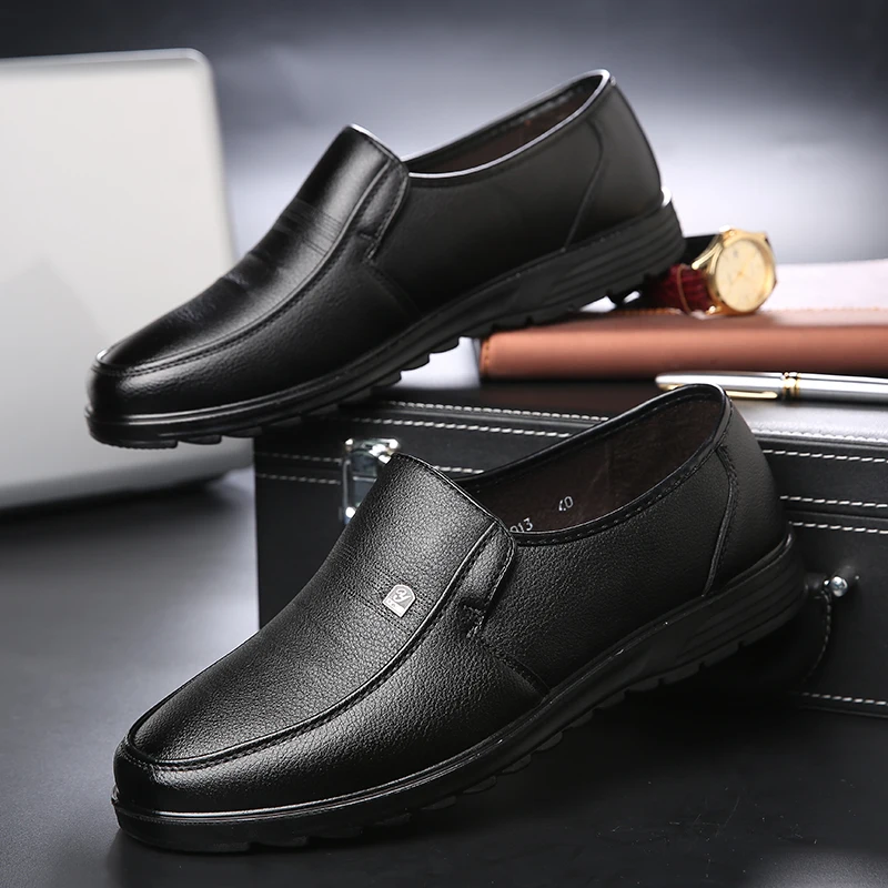 moccasins leather men black loafer dress shoes luxury brand office footwear homme formal male leather derby oxford shoes for men (1)