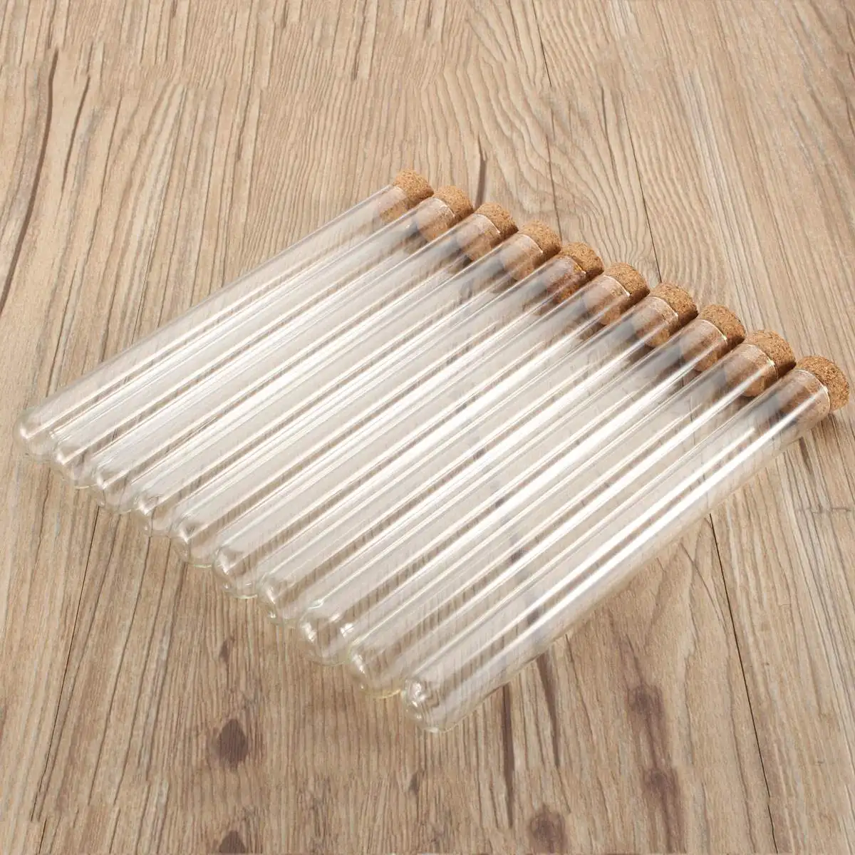 Лабораторная стеклянная пробирка с пробковыми заглушками 15x150 мм|glass test tube|test tubes