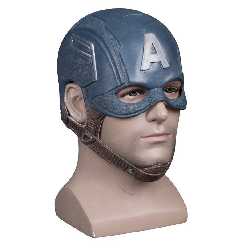 Halloween The Avengers Captain America Steven PU Mask Helmet Soft Mask COS Props
