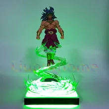 Dragon Ball Z Broly с летающим эффектом DIY Светодиодная лампа база Dragon Ball power Up светодиодная лампа Рождественский Декор Lampara Led