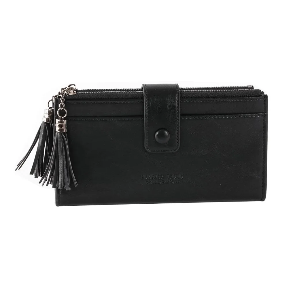 

Tassel Women Wallet Small Cute Wallet Women Short Leather Women Double Zipper Long Section Double Rectangular Multi-card WalletS