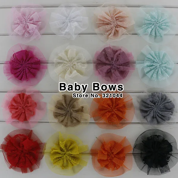 Babymatch 100 шт./лот 3 ''девушка шелк кружевные цветы Женские аксессуары для волос