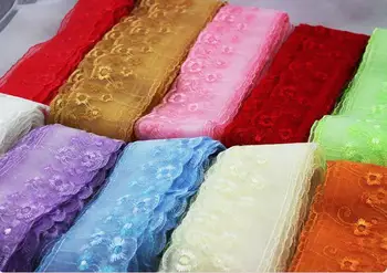 

lace fabric!50yards,8.5cm Embroidery Lace trim fabric exquisite thread guipure lace fabric gift packing DIY accessory wholesale