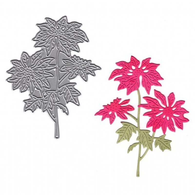 

Poinsettia Flower Metal Cutting Dies For Scrapbooking DIY Album Photo Card Making Craft Embossing Template Stencil New 2019