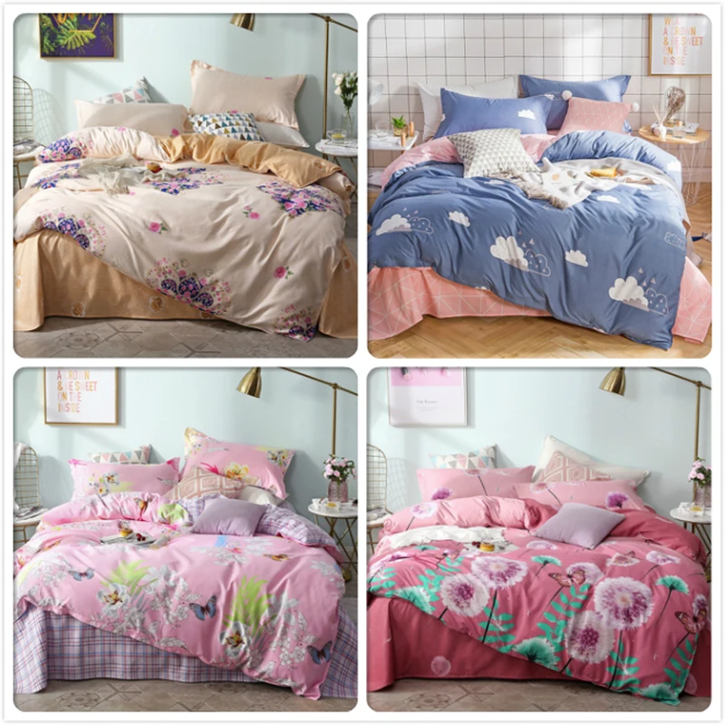

Autumn Winter Soft Cotton Duvet Cover Pillowcase 3pcs Bedding Sets Kids Child Bed Linens Single Twin Queen King Size Quilt Case