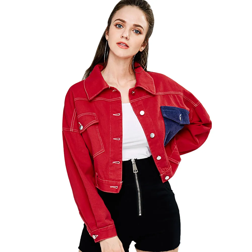 ZAFUL Button Up Pockets Jacket-in Basic Jackets from Women's Clothing on Aliexpress.com 