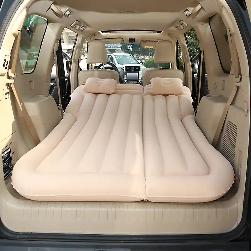 Flocking Car Inflatable Bed Suv Mattress Rear Row Travel Sleeping Pad Off Road Air Camping Mat Aliexpress Flocking Car Inflatable Bed Suv