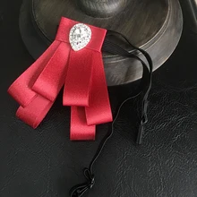 Оригинальная новая дизайнерская лента, мужской галстук-бабочка, Свадебный костюм для жениха, вечерние бабочки, эластичный со стразами, школьная форма с бантом