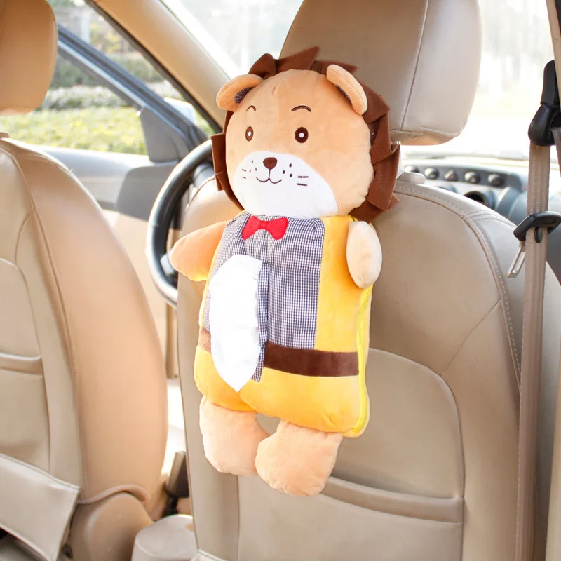 

Car Tissue Box Car Sun Visor Paper Towel Holder Cute Cartoon Seat Back Hanging Napkin Box Storage