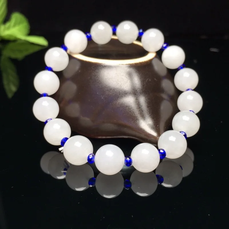 

2018 Real Pulseira Feminina Pulseira Masculina Bileklik Xuan, Natural Hetian Hand Bead 10 Mm St Bracelet With Crystal And