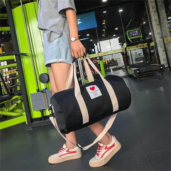 Новая сумка для путешествий, сумки для тренировок, нейлоновая спортивная сумка для спортзала, мужская сумка через плечо для йоги, сумка через плечо, сумка-мессенджер для спорта, фитнеса, сумки для обуви - Цвет: Черный цвет