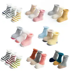 Anyongzu/6 пар, хлопковые носки для малышей и толстые полотенца, детские носки для детей в возрасте 12 см