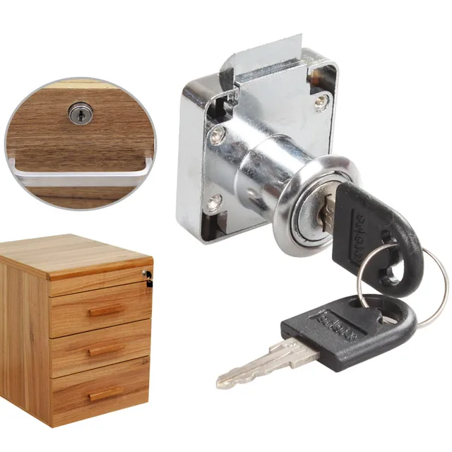 Drawer Lock With 2 Keys Zinc Alloy Furniture Door Locks for