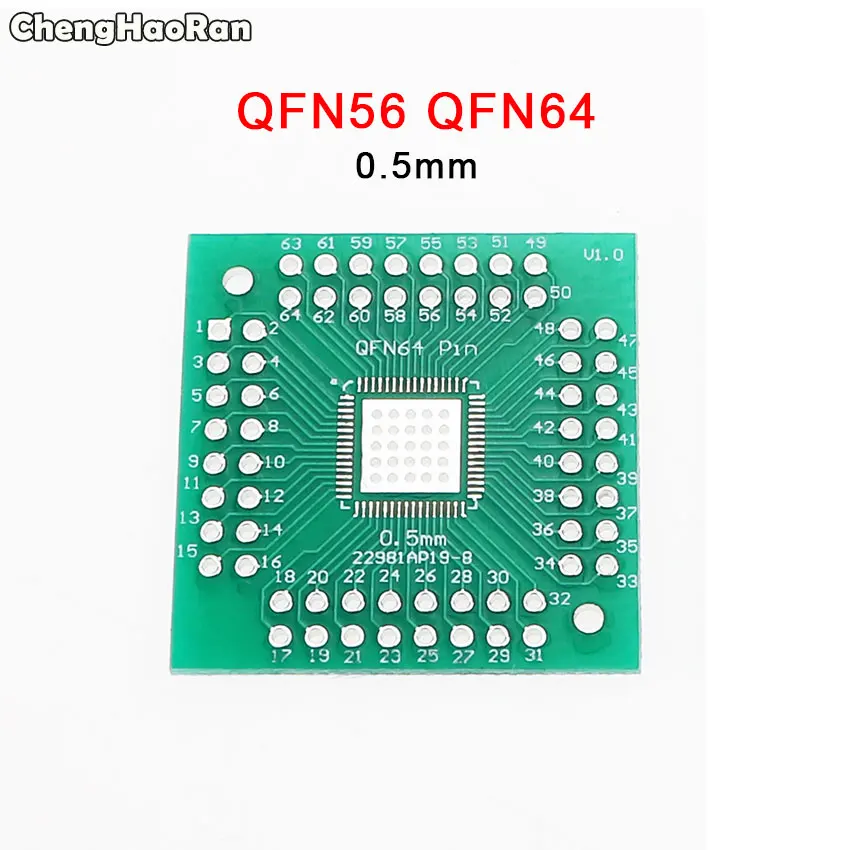 ChengHaoRan QFN44 48 QFP32 SOP24 SSOP24 QFP64 QFN64/40 TSOP56 для DIP PCB плата передачи DIP-24/32/40/48 кнопочный экран шаг адаптер - Цвет: QFN56  QFN64