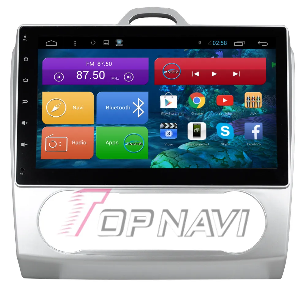Sale Topnavi 10.2" Quad Core Android 6.0 Car GPS Navigation for Focus 2 Auto Autoradio Multimedia Audio Stereo,NO DVD In Dash 0