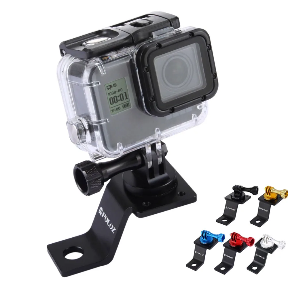 

PULUZ Aluminum Alloy Motorcycle Fixed Holder Mount with Tripod Adapter & Screw for GoPro HERO5 Session /5 Other Sport Cameras
