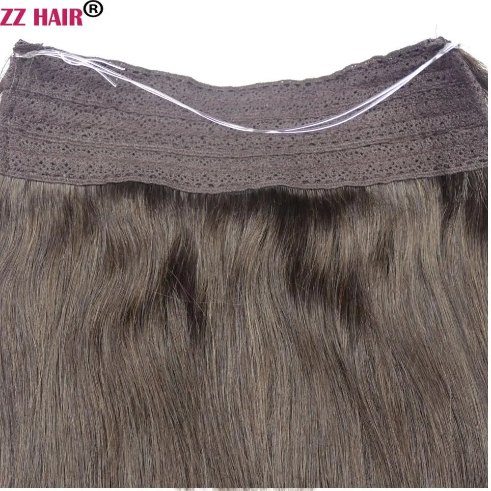 ZZHAIR 70 г 16 &quot 20&quot машина сделала Remy Halo волосы флип в человеческие для наращивания