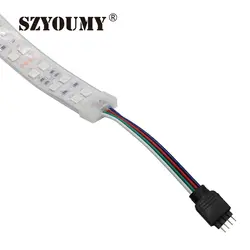 Szyoumy Светодиодные ленты 5050 120 светодиодов/M DC12V силиконовая трубка IP67 Водонепроницаемый гибкий свет двухрядные 5050 Светодиодные ленты 5 м/лот