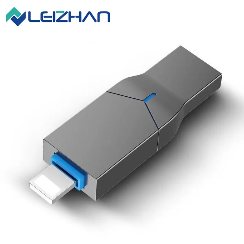 Флэш накопитель LEIZHAN USB 128 ГБ для iphone XR X 8 7 plus 6s 5 ipad 64 32 16 флэш 3 0|USB флэш-накопители| |