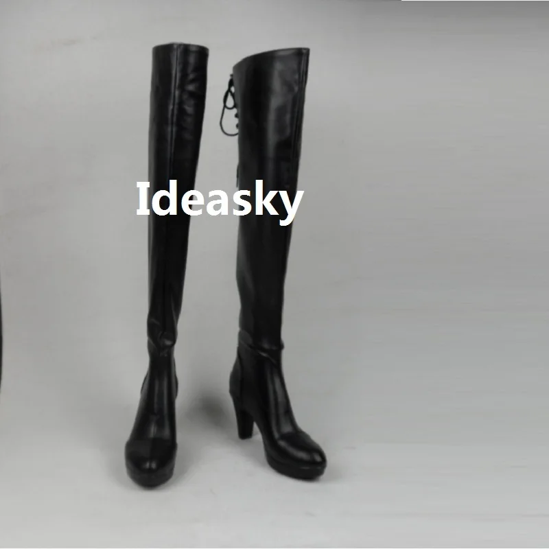 

Hot Sale NieR:Automata 2B YoRHa NO.2 Type B Customize PU Leather nier automata 9s Cosplay Shoes Handmade Long Black Boots