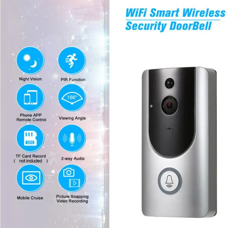 

Wifi Video Door Phone IP Security Intercom For Home Digital Videos Door Bell Camera Two Way Audio Smart Wireless Doorbell