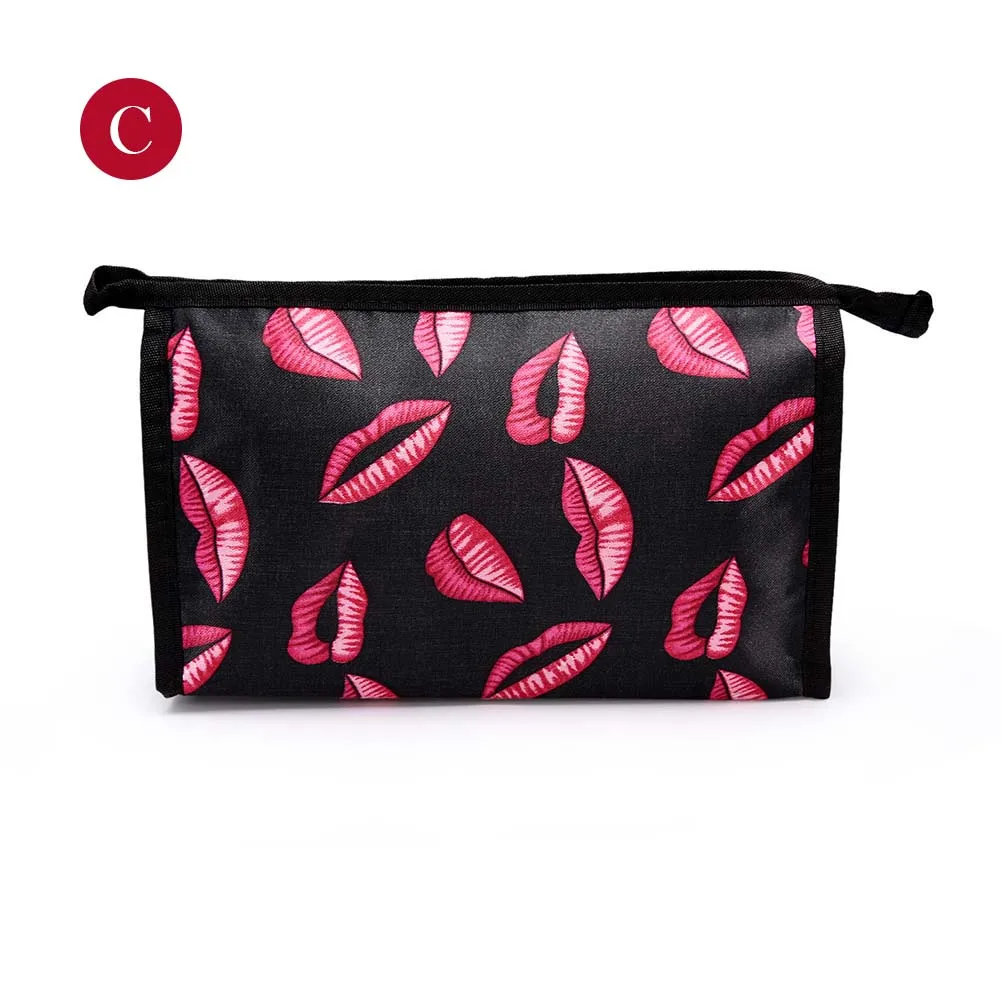 Cute Printed Makeup Storage Bag Travel Organizer Zipper Pouch Toiletry