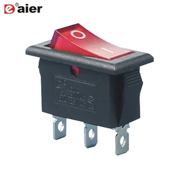 

5PCS KCD3-3-101N Illuminated 220V ON/OFF SPST Rocker Switch Single Pole Single Throw 2 Position 20A 125VAC With LED Light