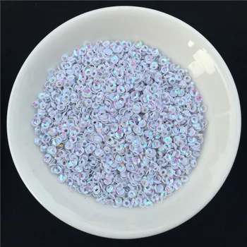 

4000Pcs/Lot 2mm Plated White PVC Round Cup Sequins Paillettes Sewing Wedding Craft,Nail Confetti,Women Garments Accessories
