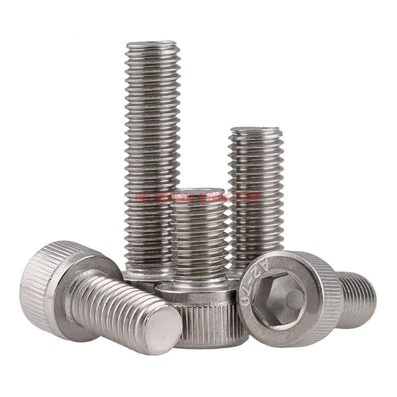 

DIN912 M5 304 Stainless Steel Metric Thread Hex Socket Head Cap Screw Bolts M5*(5/6/8/10/12/14/16/18/20/22/25/30/35/40/45/50) mm