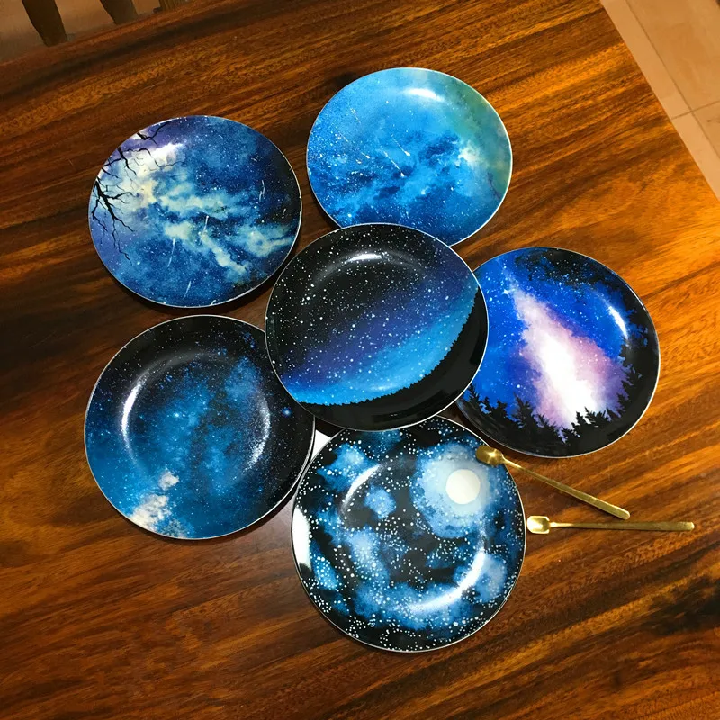Blue Sky Star Dinner Plates (5)