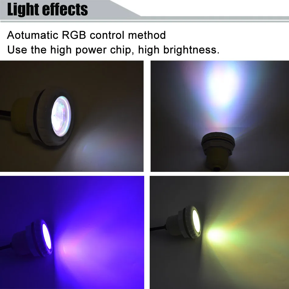 Подводный светильник для пруда спа бассейна светодиодный RGB 9 Вт IP68