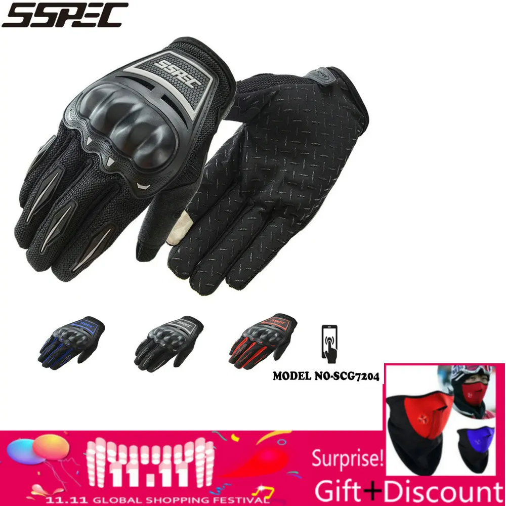 

SSPEC Motorcycle Riding Gloves Protective Gear Outdoor Sports Guantes Unisex Professional Racing Gloves Moto Motorcross Gloves