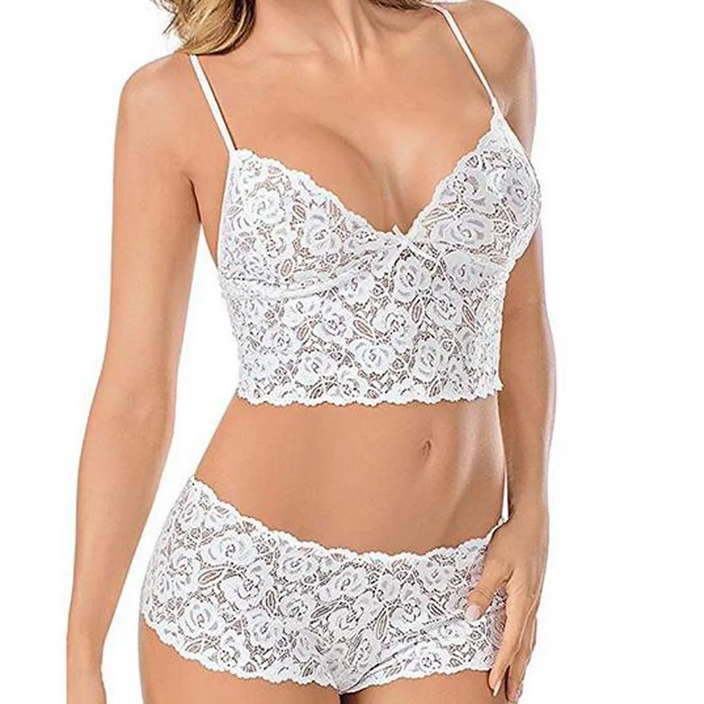 

Sexy lingerie porno body underwear Women babydoll bra mini coat Halter underpants Bikini Comfort Push Up And Knickers Sets H5